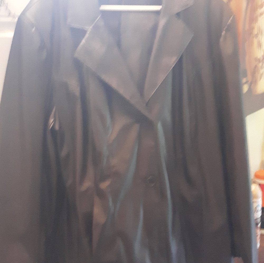 Women's knee length Leather jacket